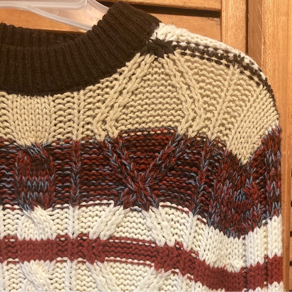 Cabot Cream, Brown, Rust and Blue Striped Sweater - Picture 10 of 12